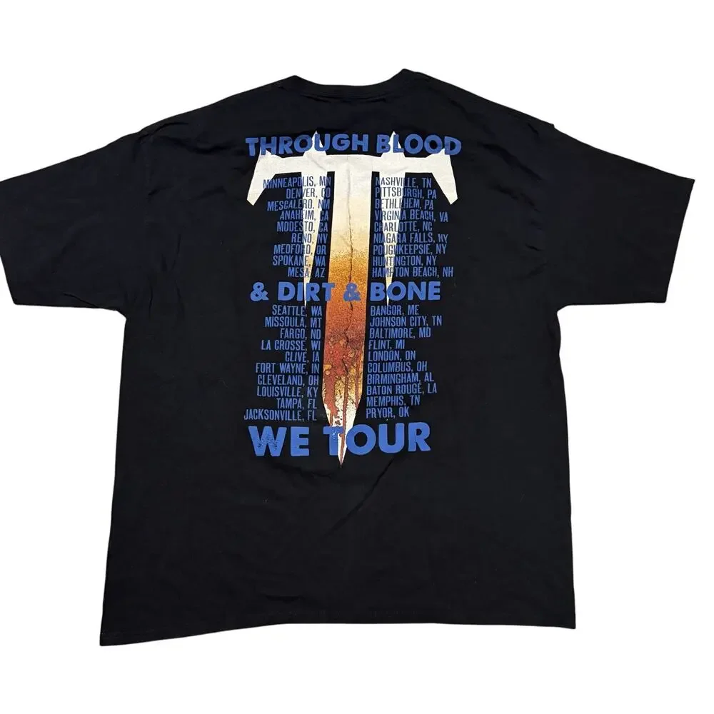 Trivium Through Blood & Dirt & Bone We Tour Concert T-Shirt 2015 Black Men's 2XL